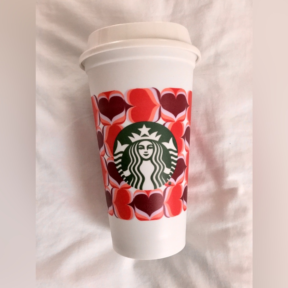 Starbucks 2014 Valentines 16 oz reusable cup.  New w/o tags